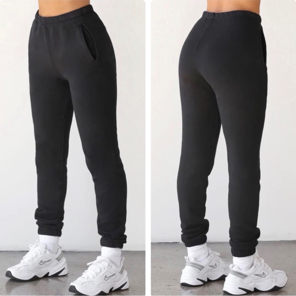 Joah Brown Empire Jogger Black French Terry Size XS